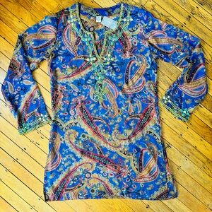 Multicolor Beaded Indian Tunic